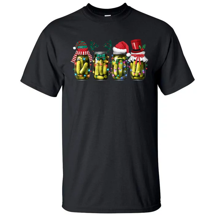 Retro Canned Pickles Christmas Light Homemade Pickle Jar Tall T-Shirt