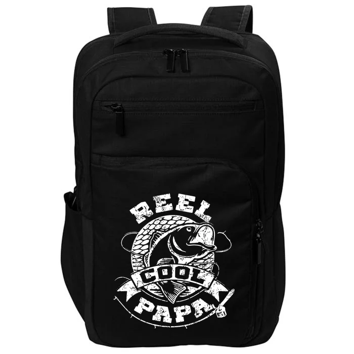 Reel Cool Papa Fish Fishing Shirt Father's Day Impact Tech Backpack