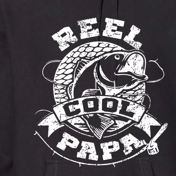 Reel Cool Papa Fish Fishing Shirt Father's Day Premium Hoodie