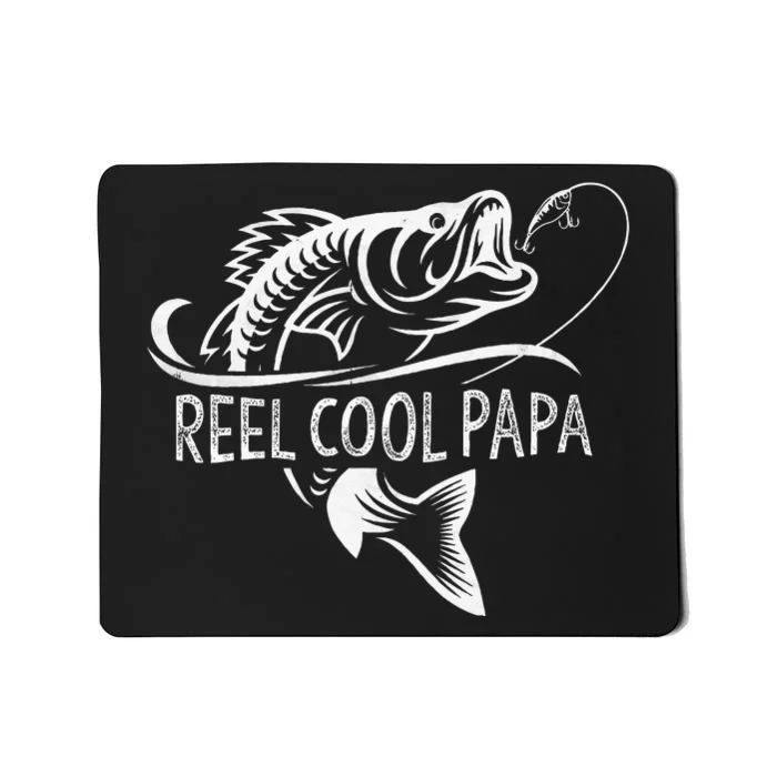 Reel Cool Papa Fishing Dad Gifts Fathers Day Fisherman Fish Mousepad