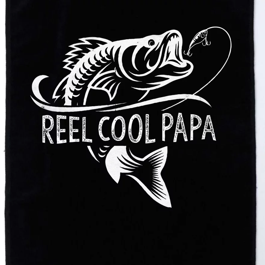 Reel Cool Papa Fishing Dad Gifts Fathers Day Fisherman Fish Platinum Collection Golf Towel