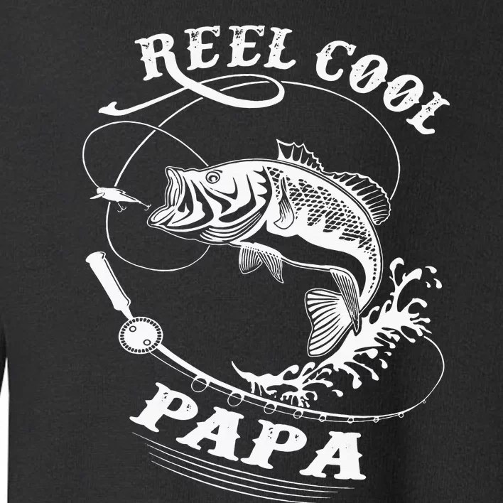 Reel Cool Papa For Fishing Nature Lovers Toddler Sweatshirt