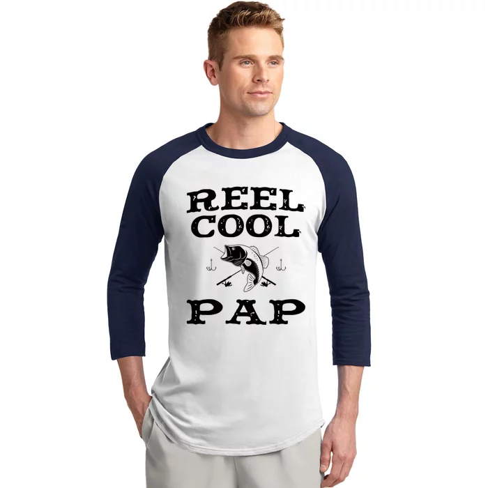 Reel Cool Pap Fishing Fisher Funny Funny Gift Baseball Sleeve Shirt