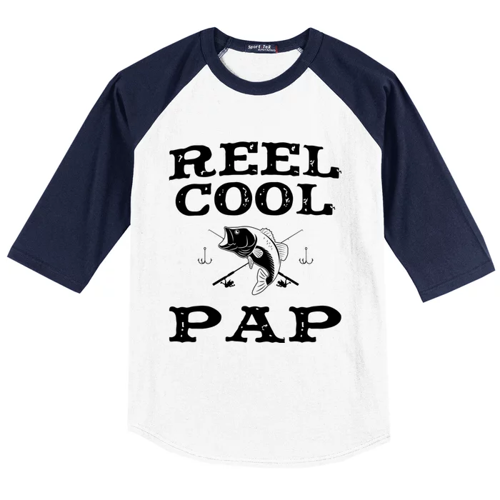 Reel Cool Pap Fishing Fisher Funny Funny Gift Baseball Sleeve Shirt