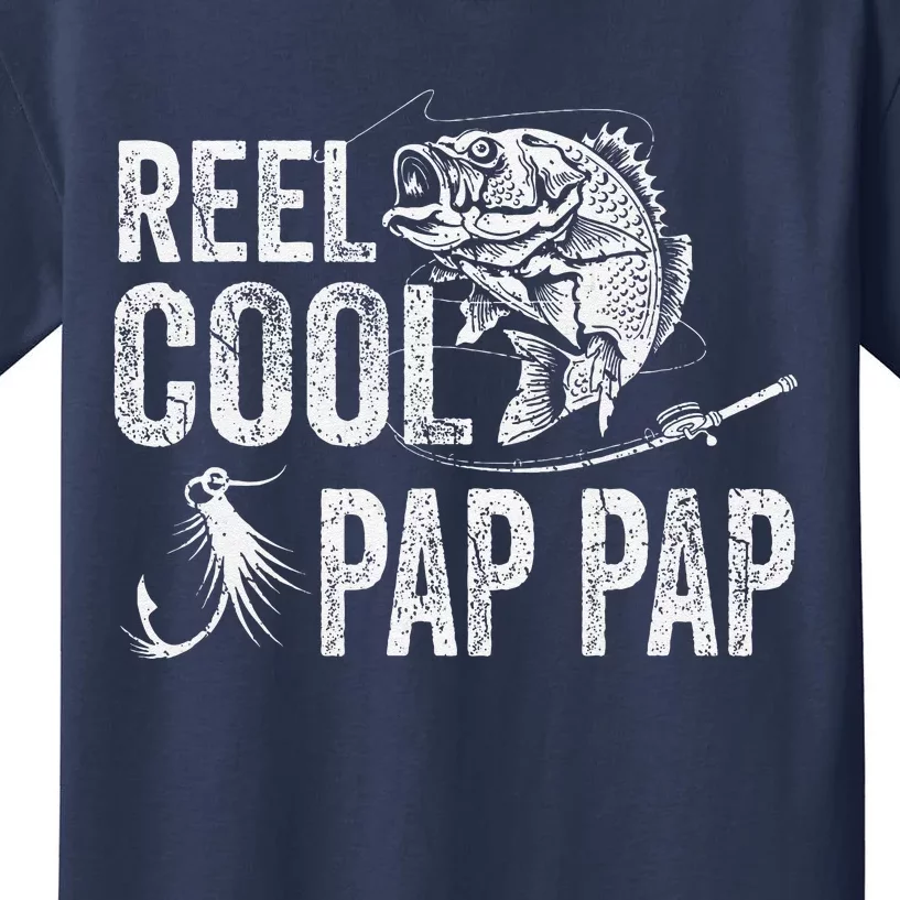 Reel Cool Pap Pap Fishing Fathers Day Gifts Kids T-Shirt