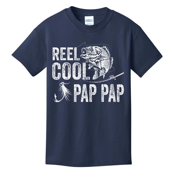 Reel Cool Pap Pap Fishing Fathers Day Gifts Kids T-Shirt