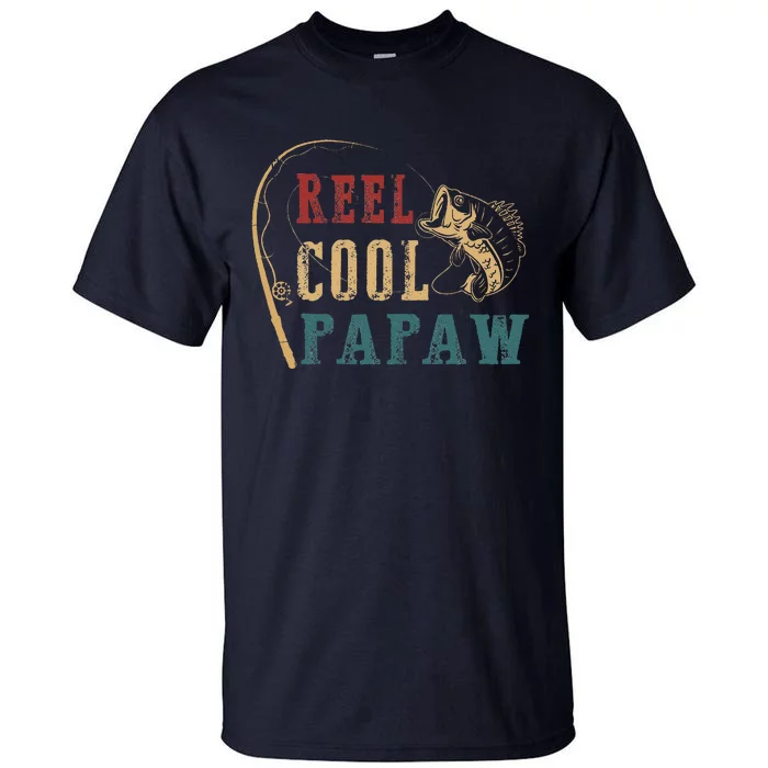 Reel Cool Papaw Fishing Fathers Day Tall T-Shirt