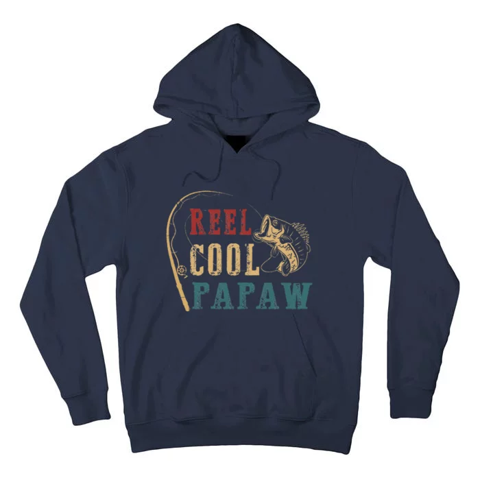 Reel Cool Papaw Fishing Fathers Day Tall Hoodie