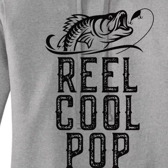 Reel Cool Pop Fishing Fisherman Funny Retro Women's Pullover Hoodie