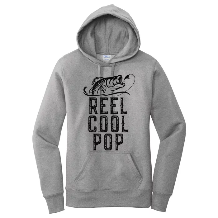 Reel Cool Pop Fishing Fisherman Funny Retro Women's Pullover Hoodie