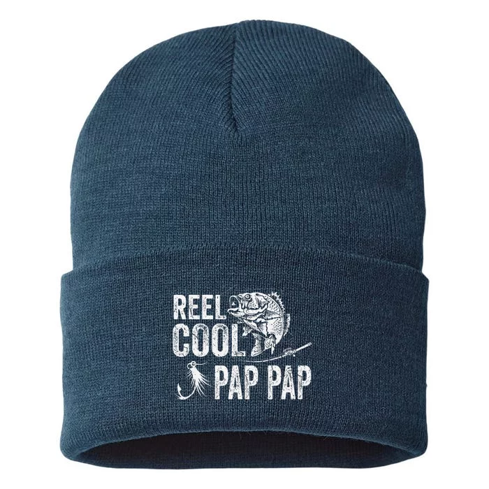 Reel Cool Pap Pap Fishing Fathers Day Gifts Sustainable Knit Beanie