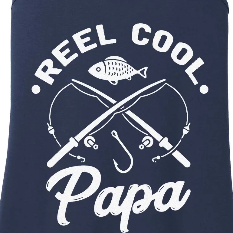 Reel Cool Papa Fishing Fisher Gift For Dads Ladies Essential Tank