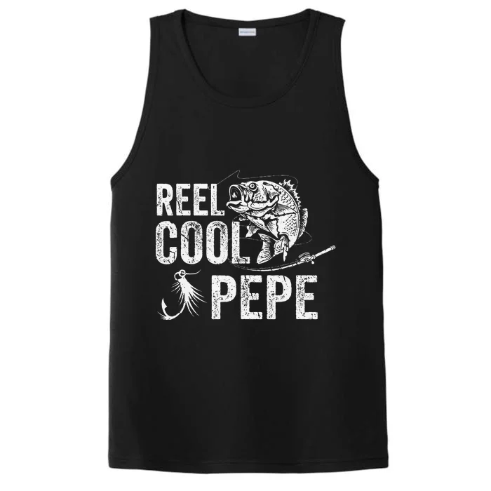 Reel Cool Pepe Fishing Fathers Day Gifts Performance Tank