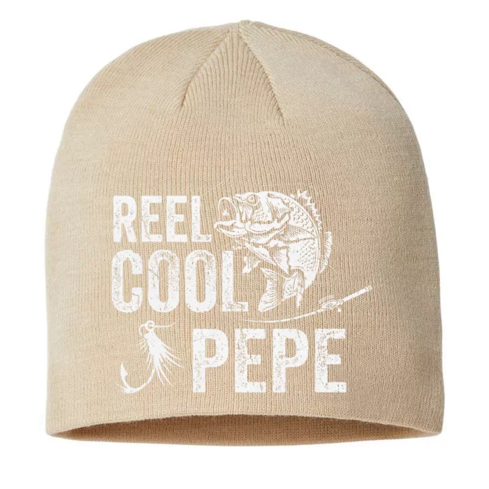 Reel Cool Pepe Fishing Fathers Day Gifts 8 1/2in Sustainable Knit Beanie