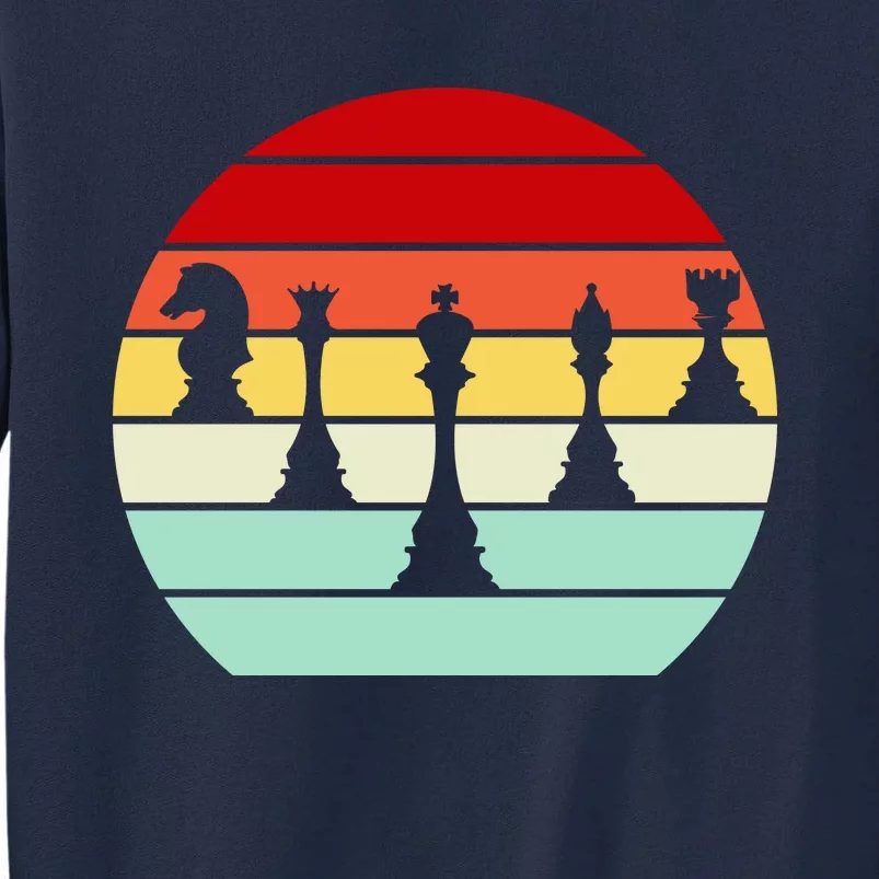 Retro Chess Pieces Tall Sweatshirt