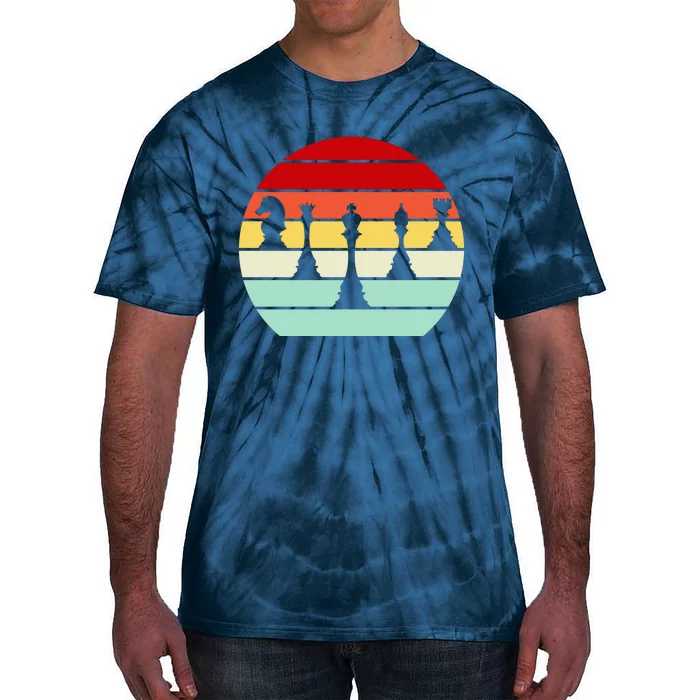 Retro Chess Pieces Tie-Dye T-Shirt