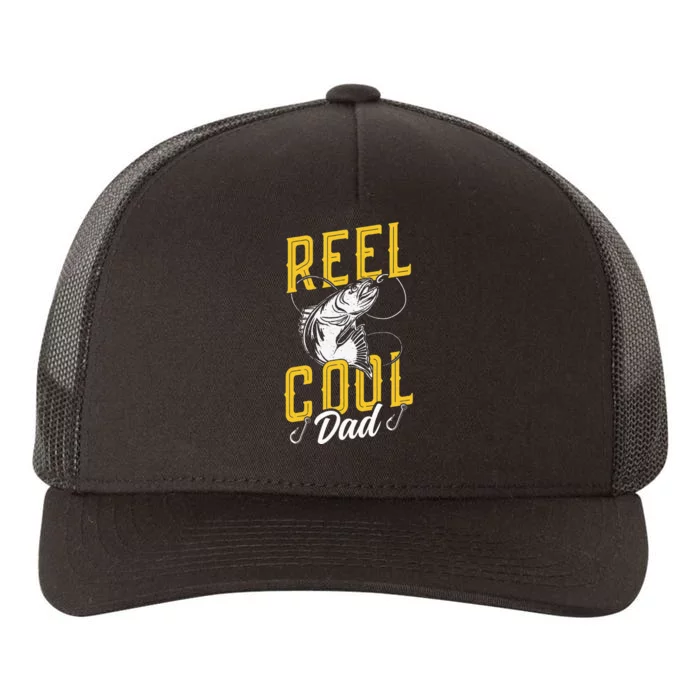 Reel Cool Papa Fishing Dad Gifts Father's Day Fisherman Fish Yupoong Adult 5-Panel Trucker Hat