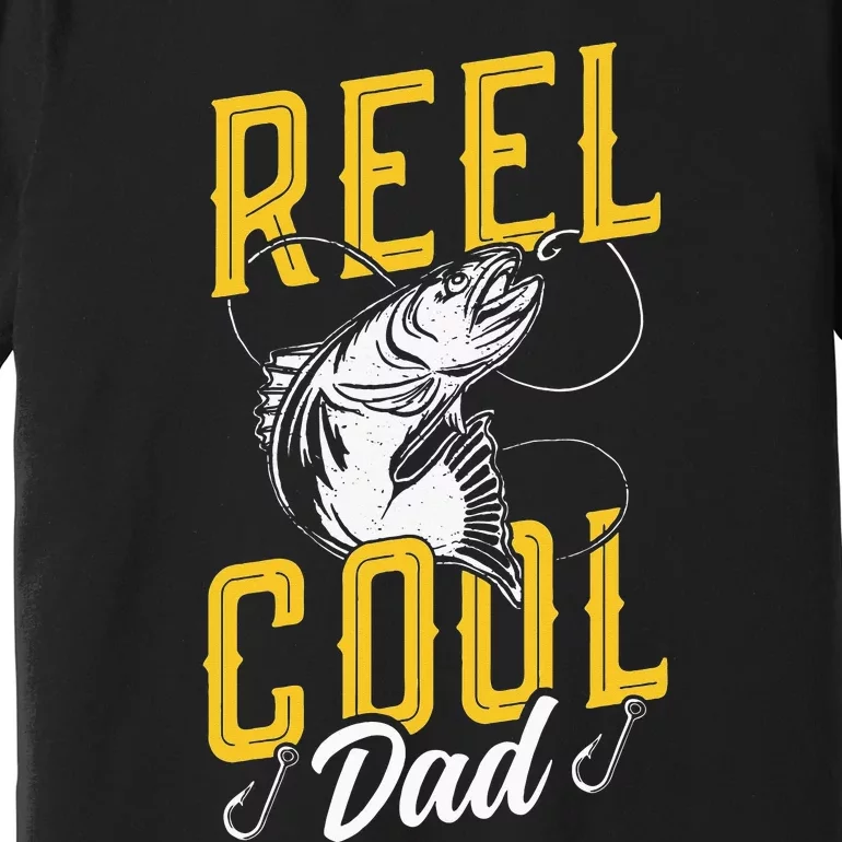 Reel Cool Papa Fishing Dad Gifts Father's Day Fisherman Fish Premium T-Shirt