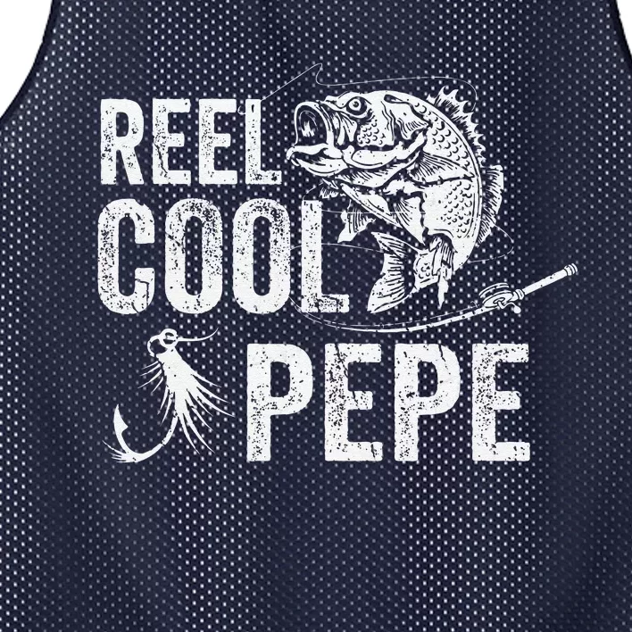 Reel Cool Pepe Fishing Fathers Day Gifts Mesh Reversible Basketball Jersey Tank