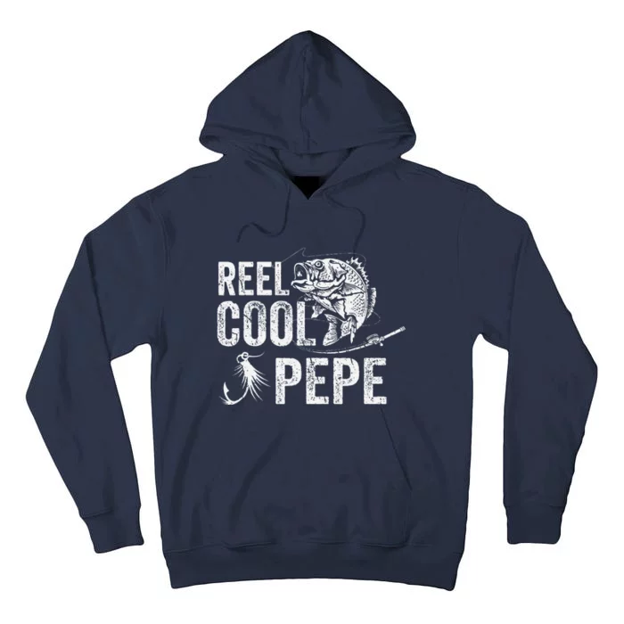 Reel Cool Pepe Fishing Fathers Day Gifts Tall Hoodie