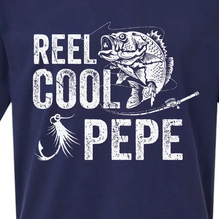 Reel Cool Pepe Fishing Fathers Day Gifts Sueded Cloud Jersey T-Shirt