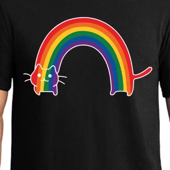 Rainbow Cat Pride Lgbtq Cat Lovers Pajama Set