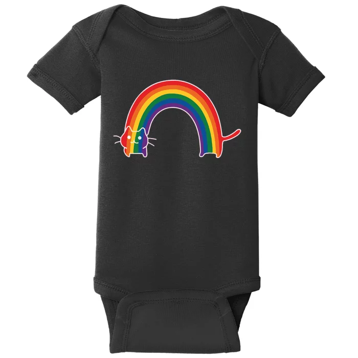 Rainbow Cat Pride Lgbtq Cat Lovers Baby Bodysuit