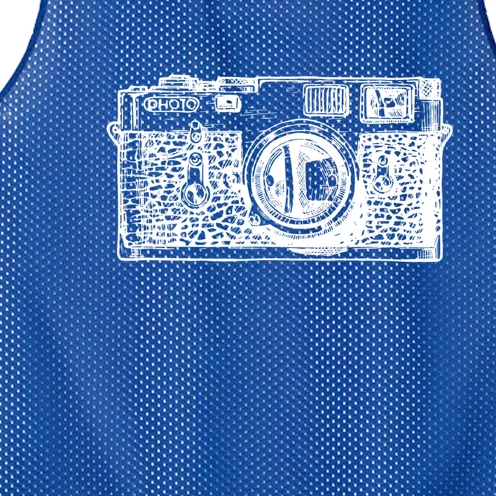 Retro Camera Photographer Gift Mesh Reversible Basketball Jersey Tank