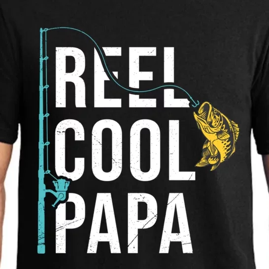 Reel Cool Papa Fishing Funny Gift Funny FatherS Day Gift Pajama Set