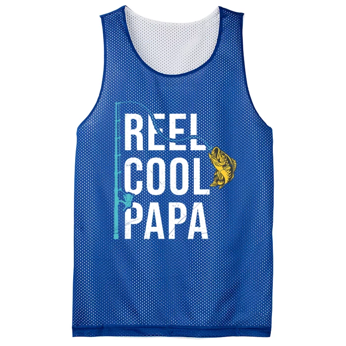 Reel Cool Papa Fishing Funny Gift Funny FatherS Day Gift Mesh Reversible Basketball Jersey Tank