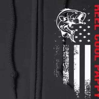 Reel Cool Pappy American Flag Fishing Father's Day Full Zip Hoodie