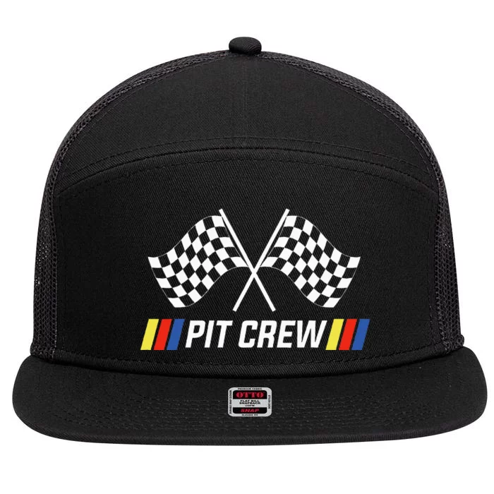 Race Car Pit Crew Party Supplies 7 Panel Mesh Trucker Snapback Hat