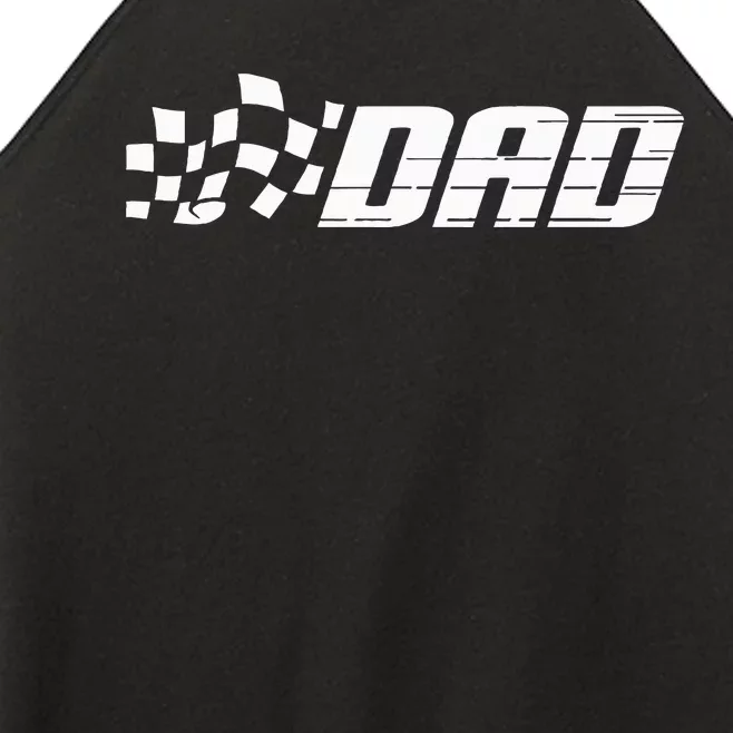 Race Car Pit Crew Dad Racing Birthday Party Matching Family Women’s Perfect Tri Rocker Tank