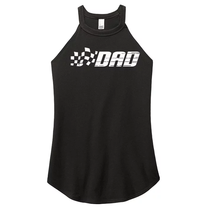 Race Car Pit Crew Dad Racing Birthday Party Matching Family Women’s Perfect Tri Rocker Tank