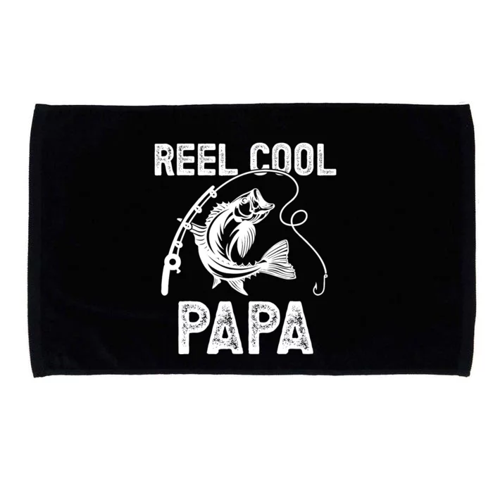 Reel Cool Papa Fishing For Fisherman FatherS Day Microfiber Hand Towel