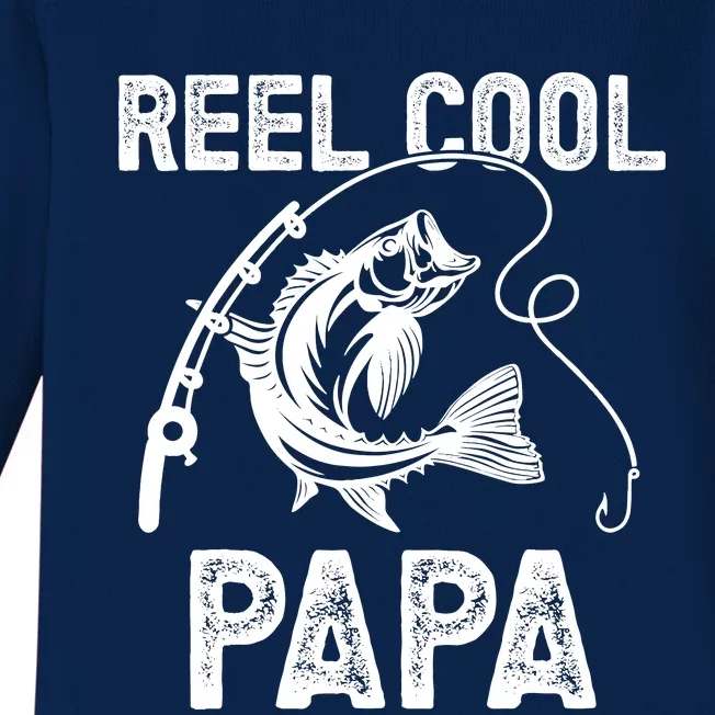 Reel Cool Papa Fishing For Fisherman FatherS Day Baby Long Sleeve Bodysuit