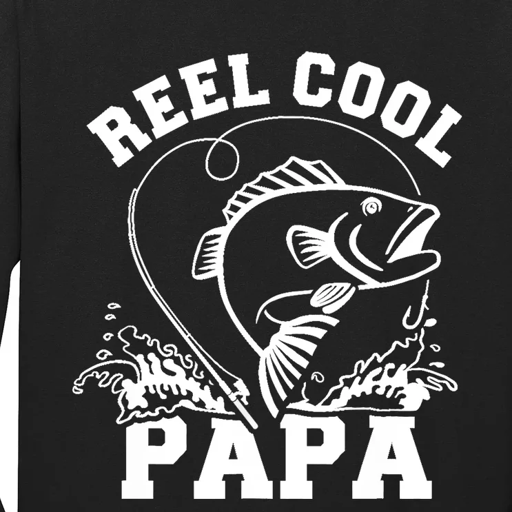 Reel cool Papa dad fishing Long Sleeve Shirt