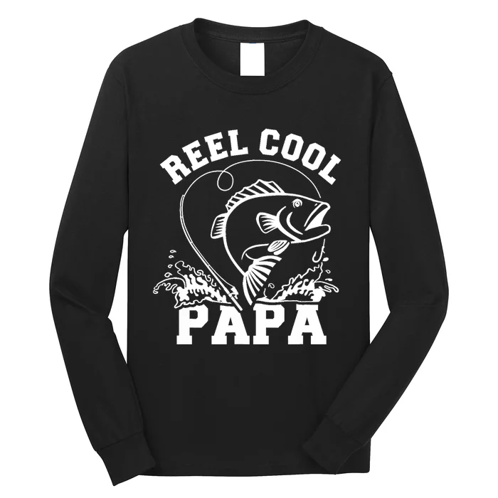 Reel cool Papa dad fishing Long Sleeve Shirt