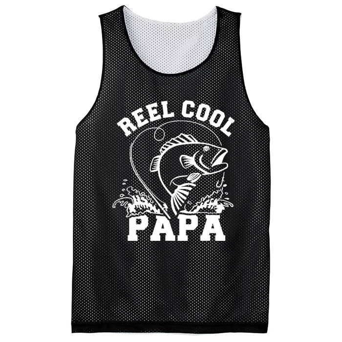 Reel cool Papa dad fishing Mesh Reversible Basketball Jersey Tank