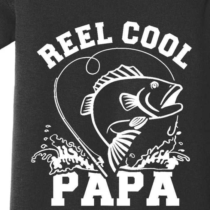 Reel cool Papa dad fishing Baby Bodysuit