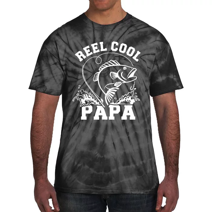 Reel cool Papa dad fishing Tie-Dye T-Shirt