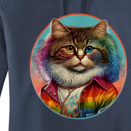 Rainbow Cat Women's Pullover Hoodie