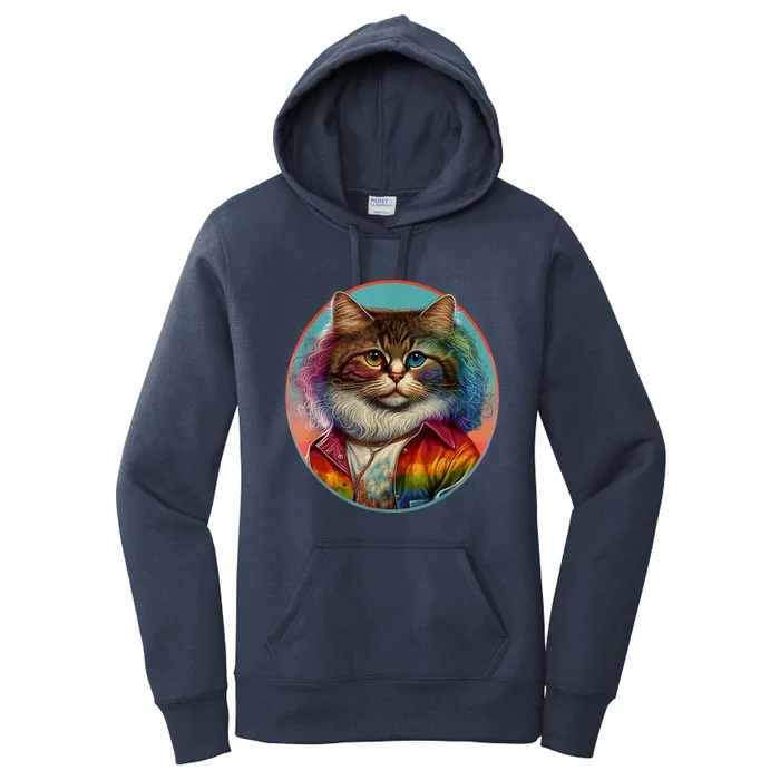 Rainbow Cat Women's Pullover Hoodie