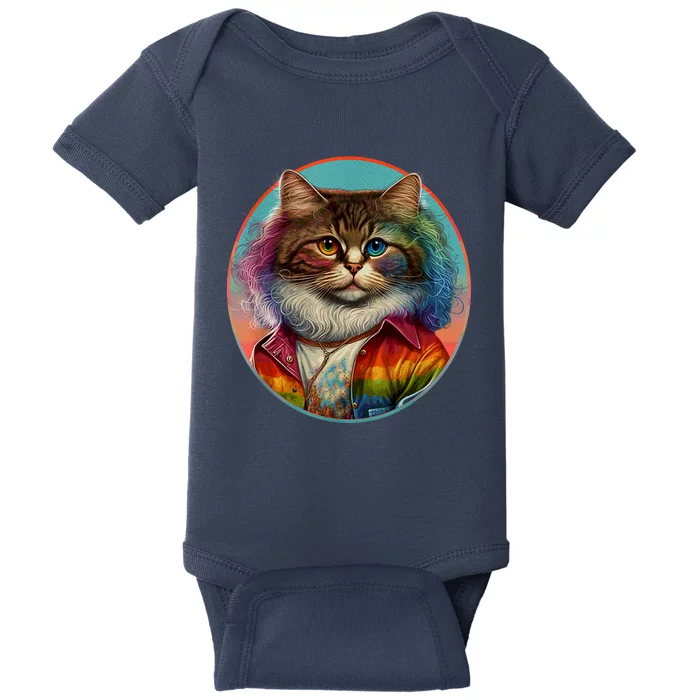 Rainbow Cat Baby Bodysuit