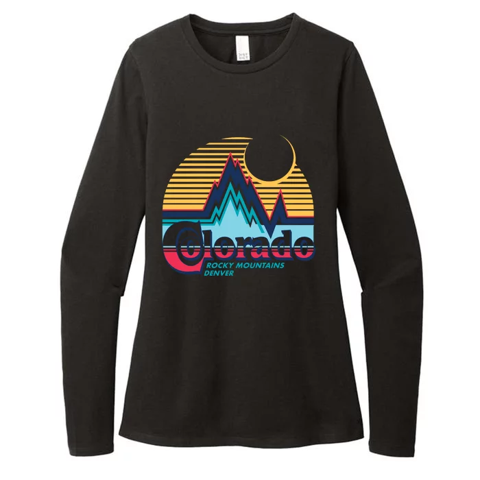 Retro Colorado Rocky Mountains Womens CVC Long Sleeve Shirt