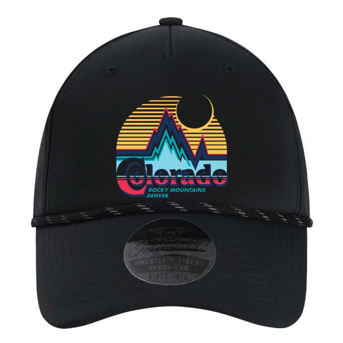 Retro Colorado Rocky Mountains Performance The Dyno Cap