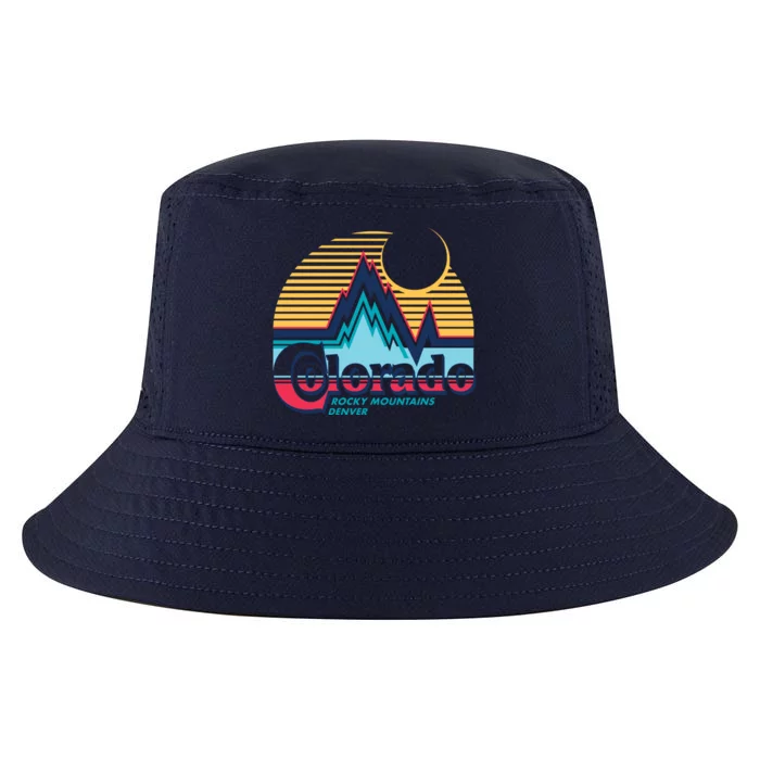 Retro Colorado Rocky Mountains Cool Comfort Performance Bucket Hat