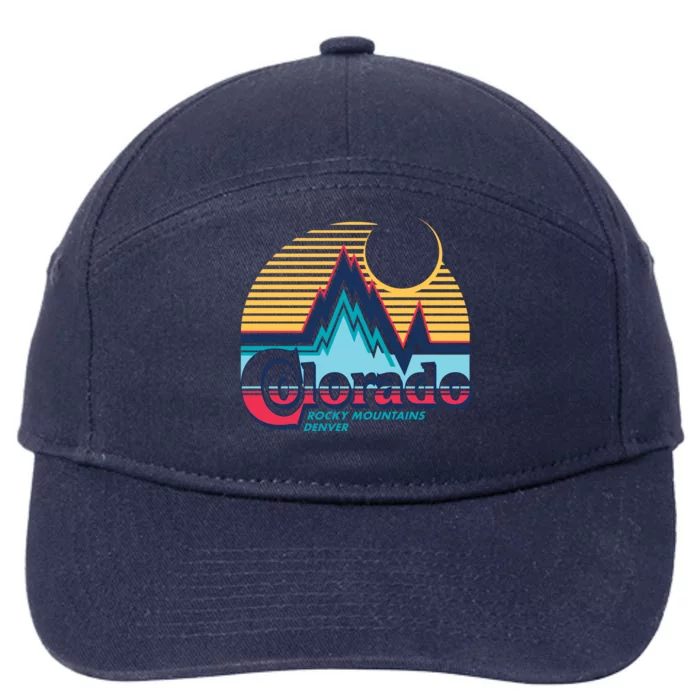 Retro Colorado Rocky Mountains 7-Panel Snapback Hat