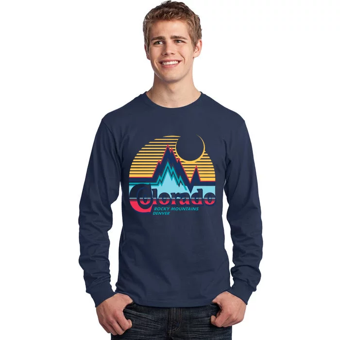 Retro Colorado Rocky Mountains Tall Long Sleeve T-Shirt