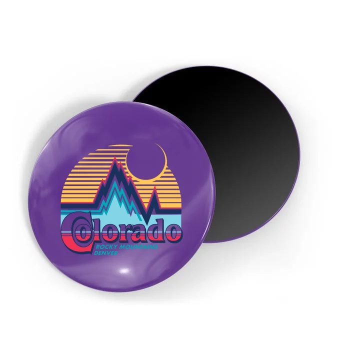 Retro Colorado Rocky Mountains Magnet